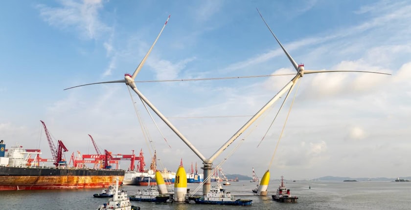 MingYang floating twin turbine wind energy devive