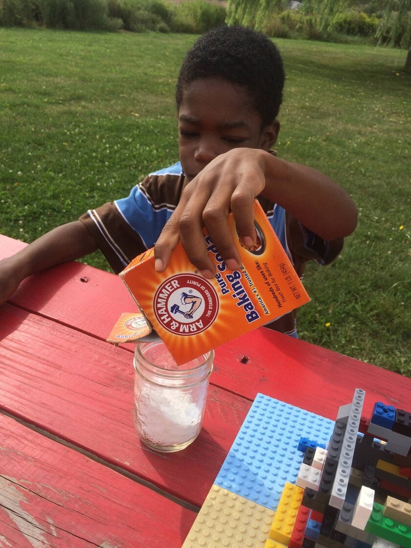 lego volcano experiment