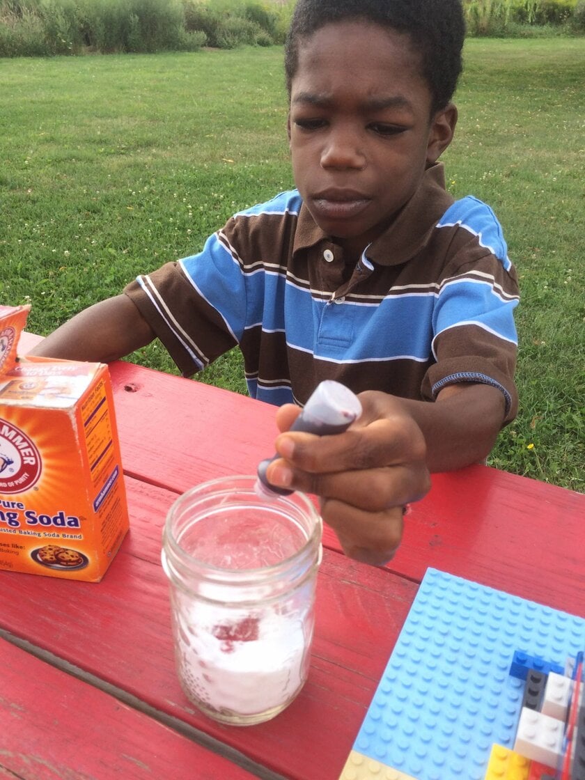 lego volcano experiment