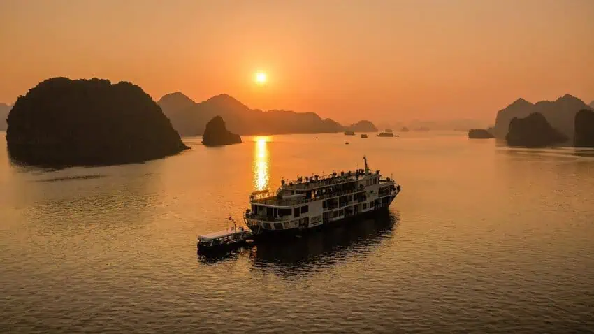 Lan Ha Bay at sunset