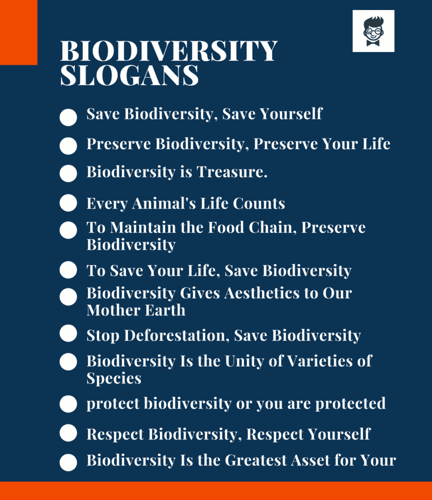 Conservation Of Biodiversity Poster Slogan