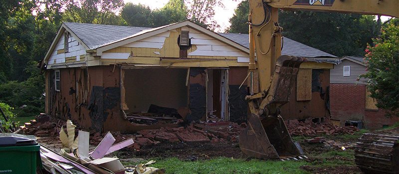 Demolition Of Old Building Dismantling An Old Residential House Stock Photo  - Download Image Now - iStock