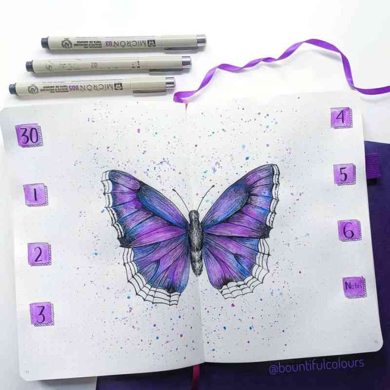 Butterfly Theme Bullet Journal Theme Ideas Planning Mindfully
