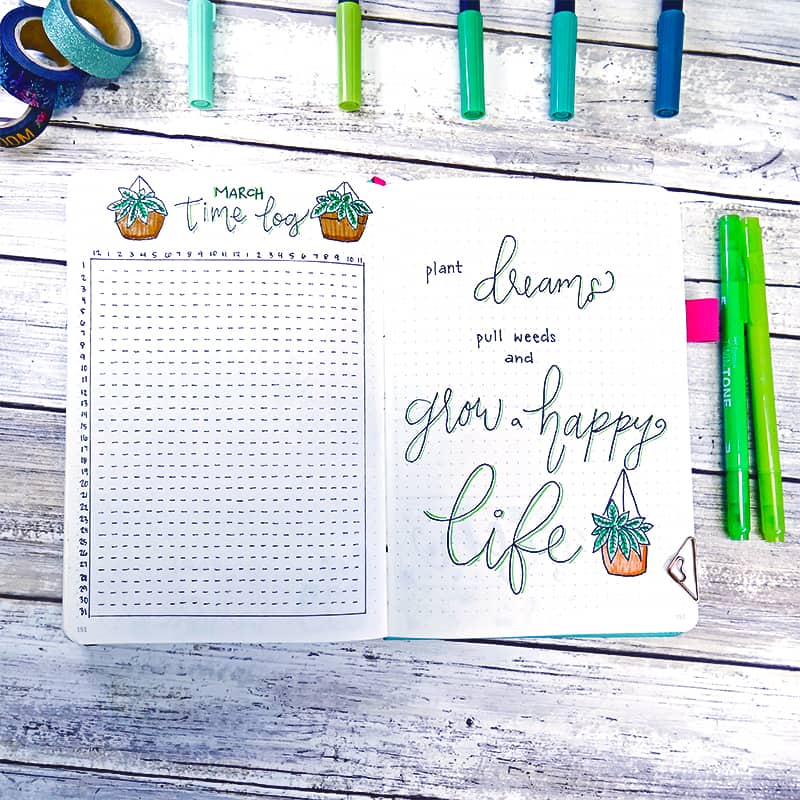 26 Bullet Journal Plant Theme Ideas and Inspiration - Planning Mindfully