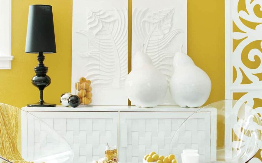 Yellow Room Ideas Color Of The Year Jones Paint Glass