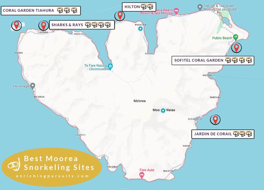 Lagoonarium De Moorea Map