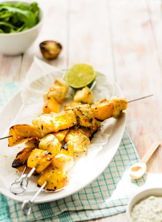 monkfish skewers