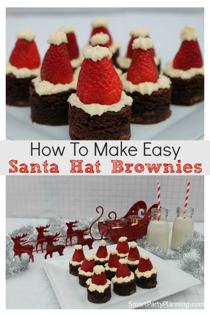 How To Easily Make Amazing Santa Hat Brownies