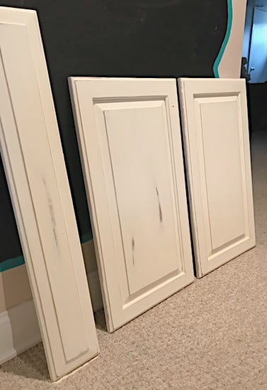 How To Paint Wood Cabinets With Chalk Stacy Ling To Paint Wood Cabinets With Chalk, Distressed Kitchen Cabinet Doors