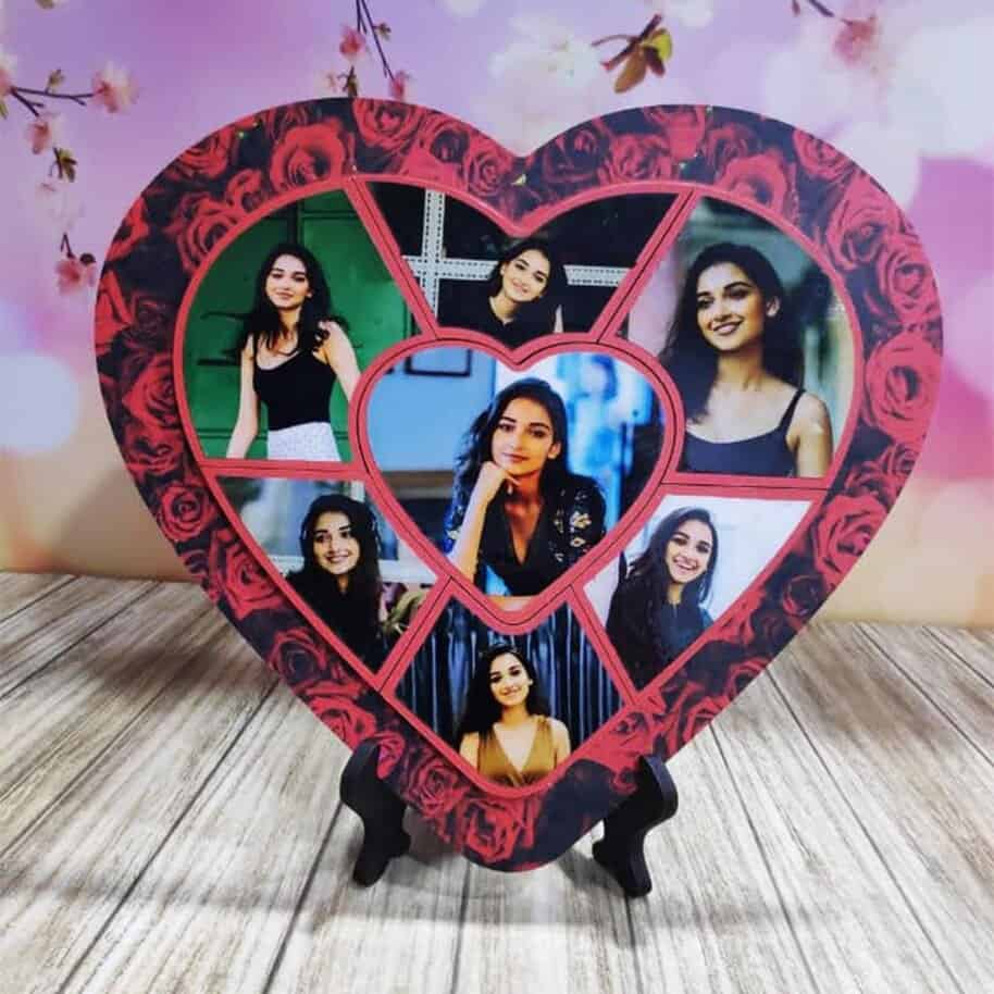 Magnetic Photo Frame Gift For Sister – “Love You Forever” Keepsake With Pastel Design | Fridge, Locker & Metal Surface Magnet Frame