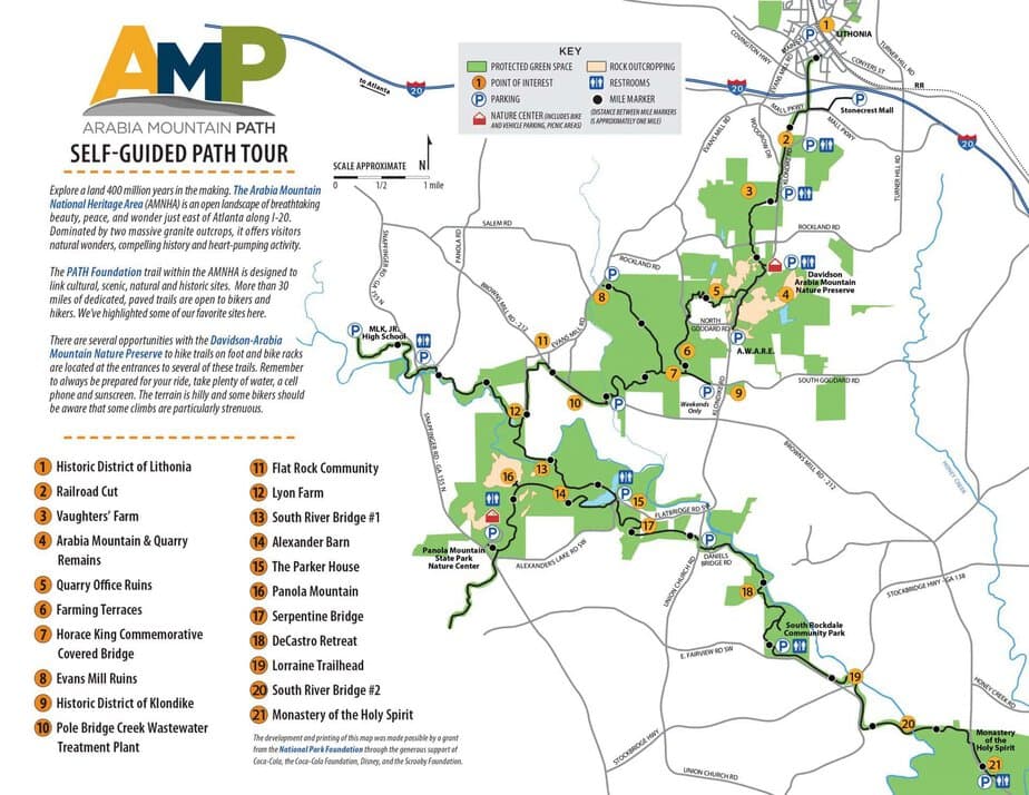 Arabia Mountain Trail Map Paved Bike Trails Near Atlanta Arabia Mountain Heritage Area Alliance