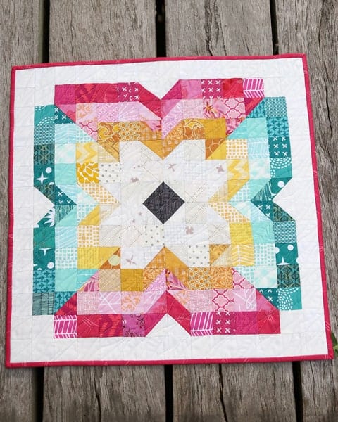 Scrappy Posie - a free baby quilt pattern - Bonjour Quilts