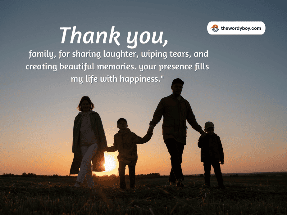 Thank You Words For Family In Our Family | Etsy