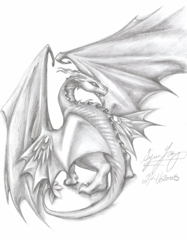 How To Draw A Dragon 40 Easy Dragon Sketches Harunmudak