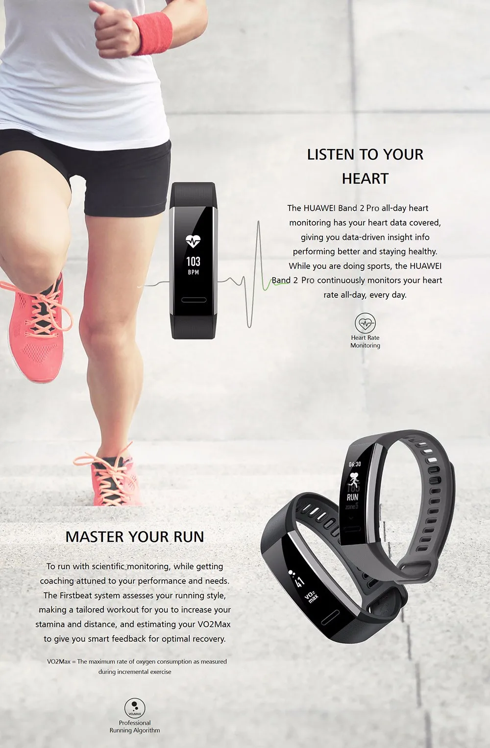 huawei band 2 pro vo2 max