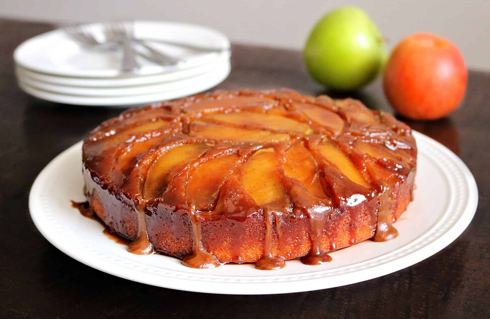 Easy Homemade Caramel Apple Upside Down Cake Kindly Unspoken