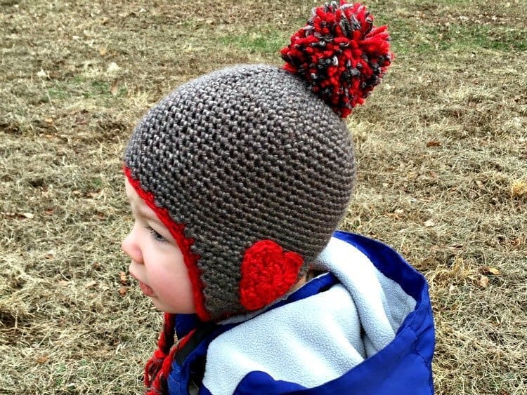 Valentine Ear Flap Hat Free Crochet Pattern Love Life Yarn