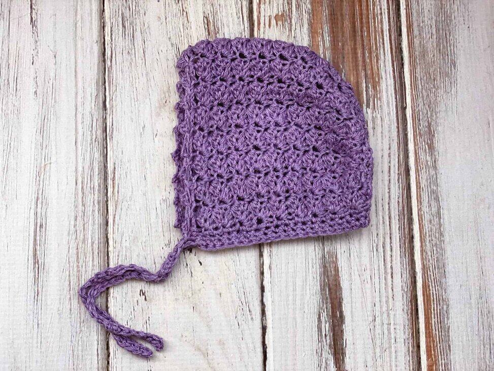 Simple Crochet Baby Bonnet Free Pattern Love Life Yarn
