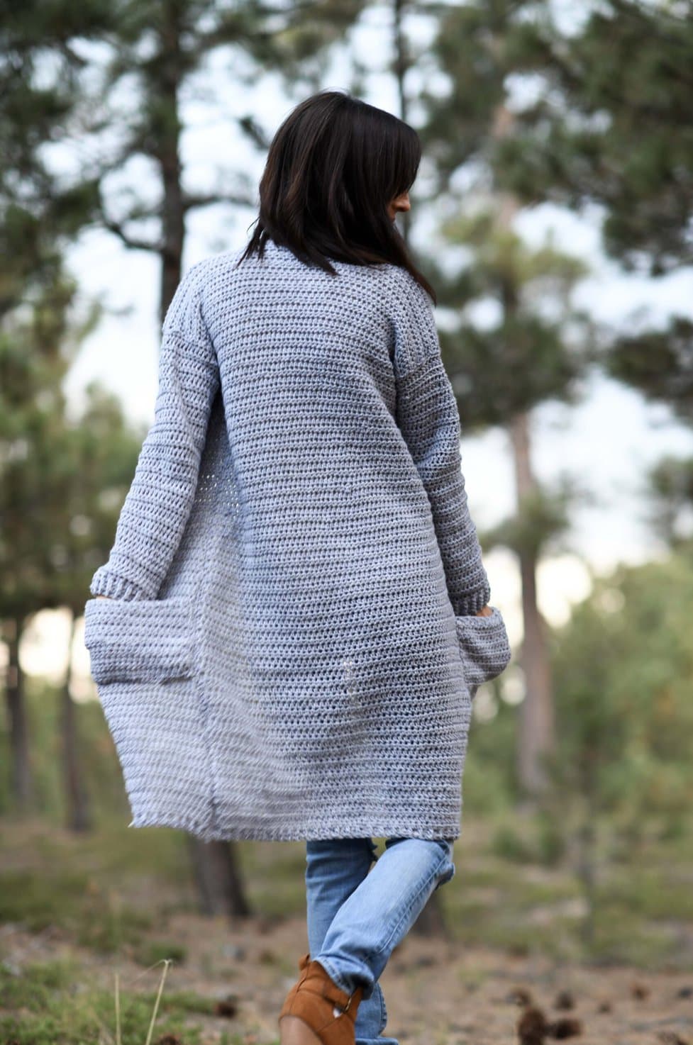 crochet duster sweater