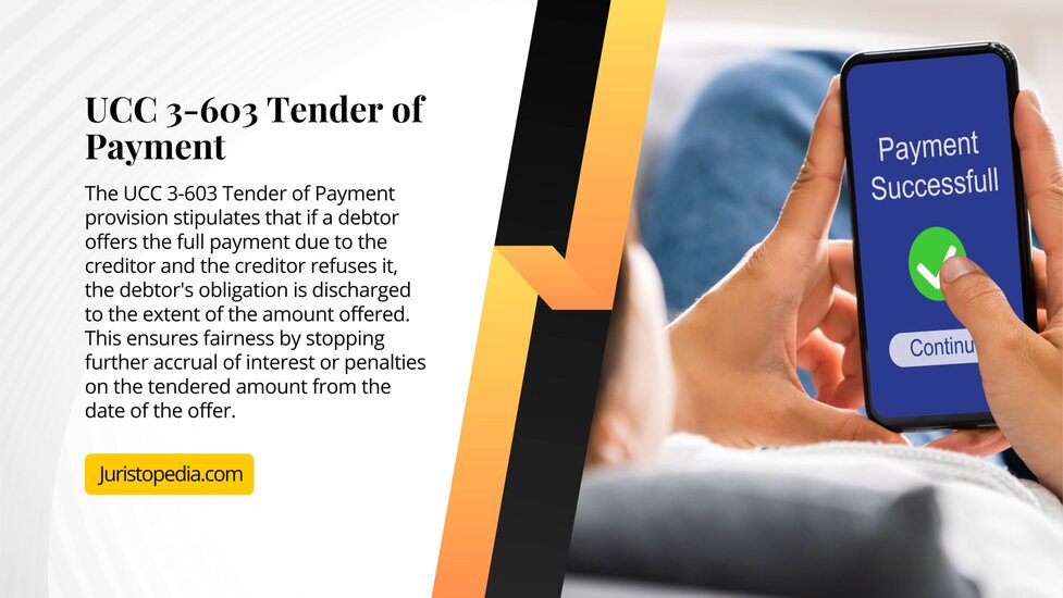 UCC 3-603 (Tender of Payment) Explained