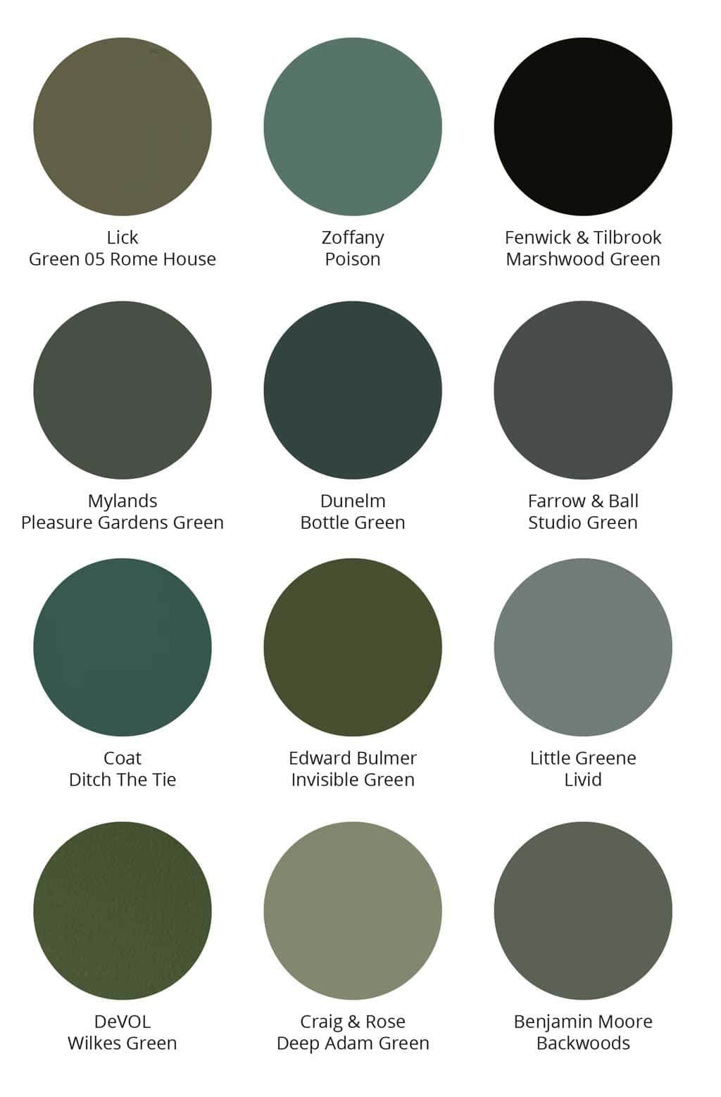 12 of the Best Dark Green Paint Colours for Every Interior