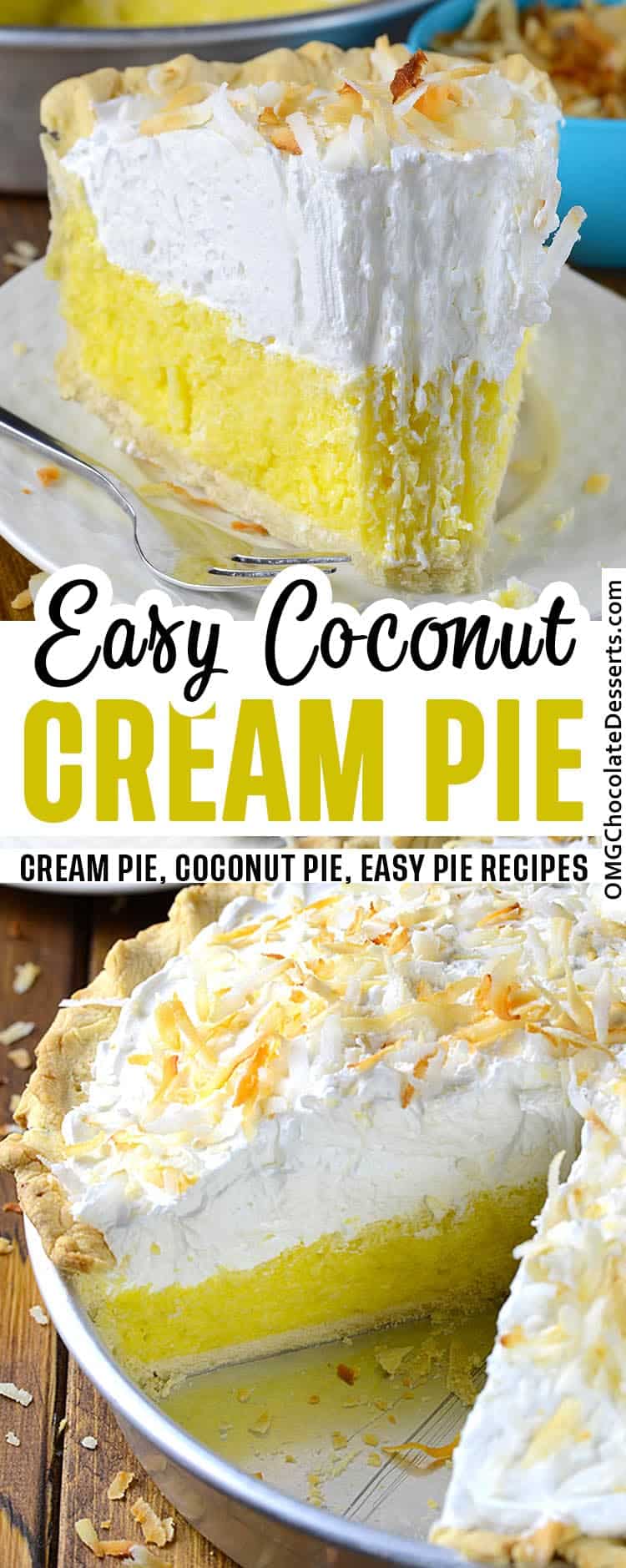 Old Fashioned Coconut Cream Pie Homemade Pie With Coconut Flakes