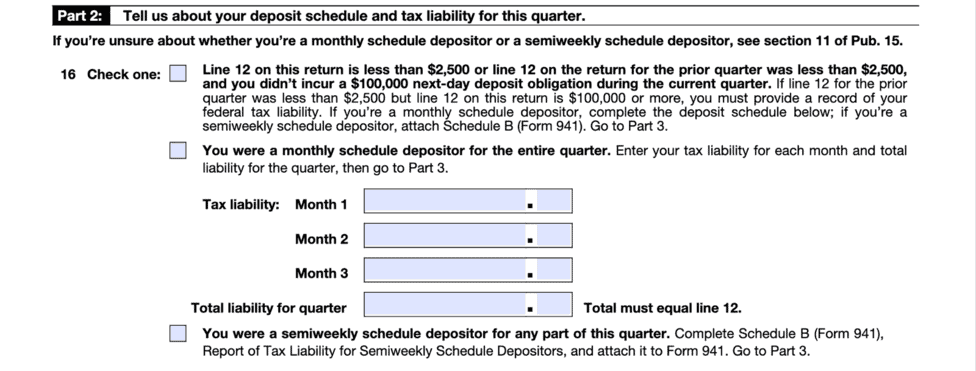 941 Tax Payment Worksheet