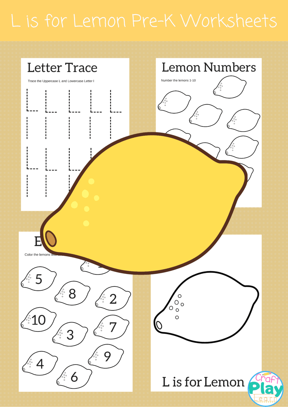 letter l worksheets for pre school kids craft play learn