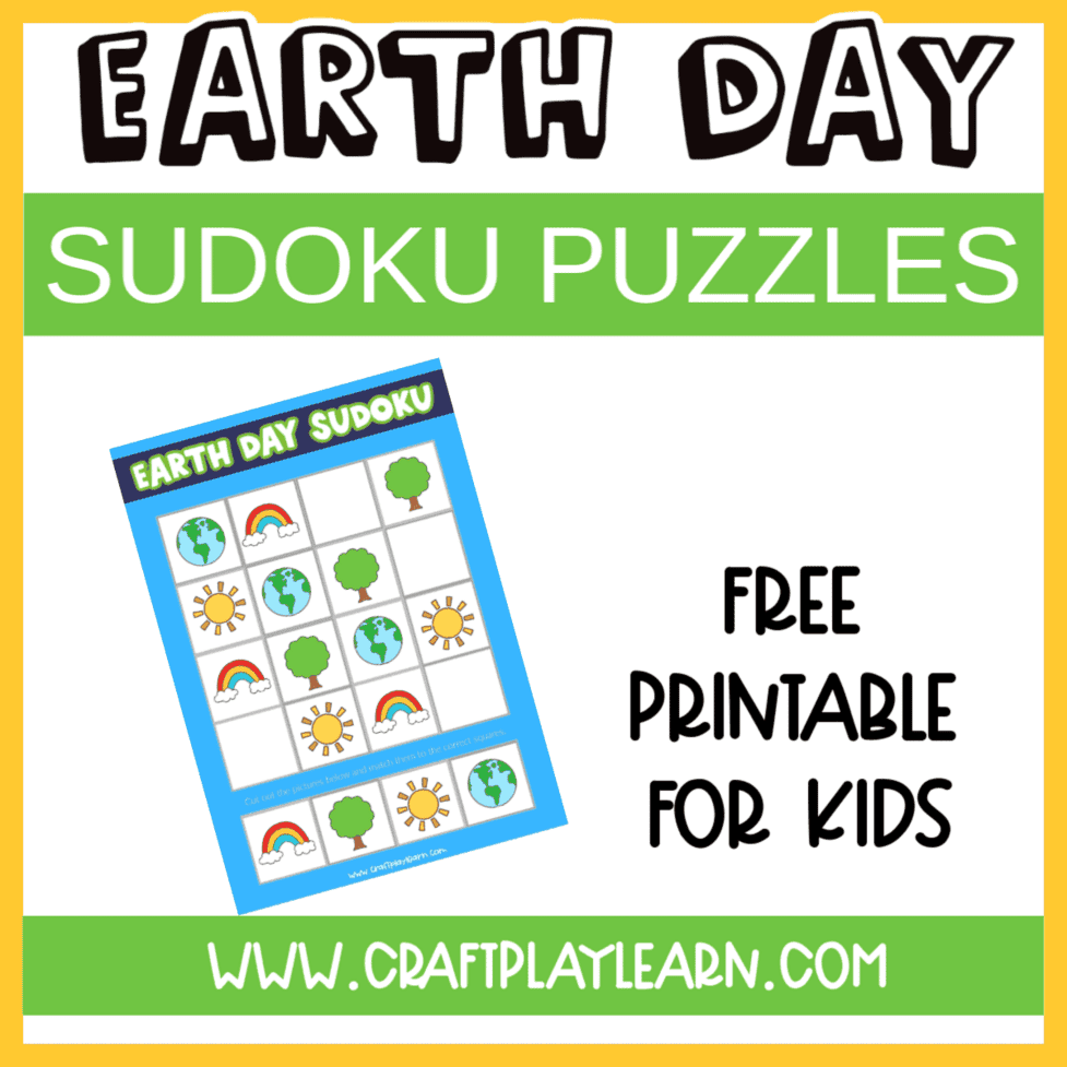 earth day sudoku for children craft play learn
