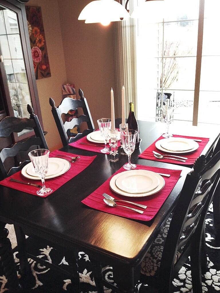 Stenciled Dining Room Table