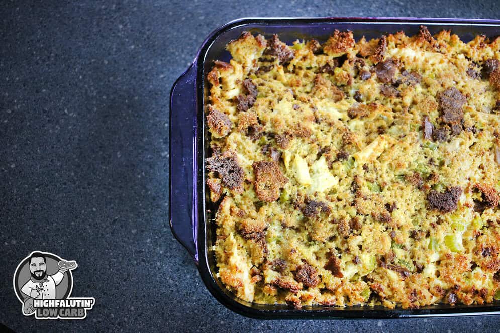 Low Carb Southern Cornbread Dressing Highfalutin Low Carb How about an easy keto cornbread recipe? low carb southern cornbread dressing