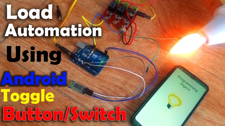 Android Toggle Button For Automation Using Arduino Bluetooth