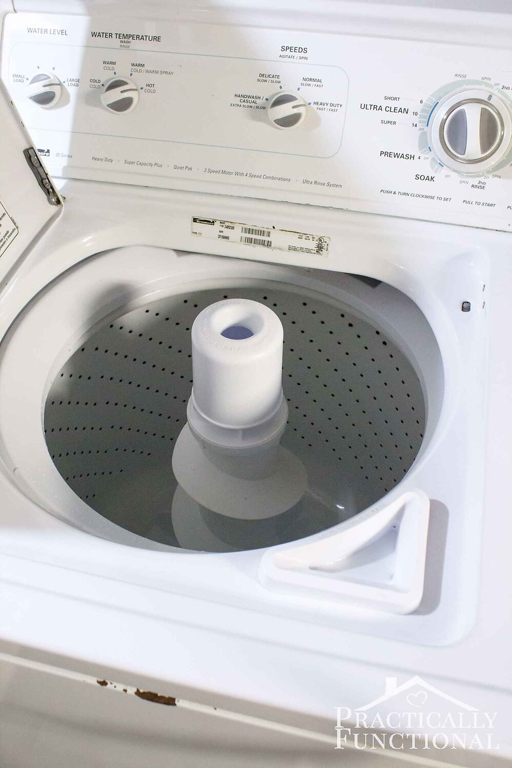 How To Clean A Top Loading Washing Machine With Vinegar And Bleach Practically Functional