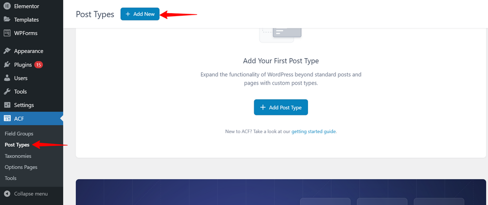 create a custom post type archive template using acf spectra one
