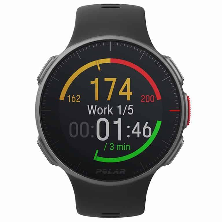 polar vantage v battery life