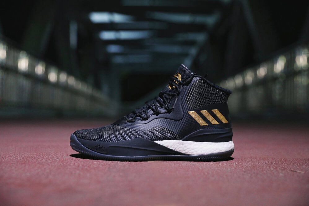 black and gold d rose shoes