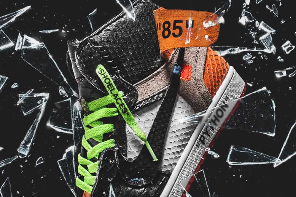 air jordan 1 off white python