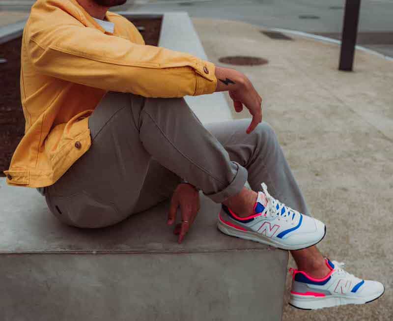 new balance 997 on feet