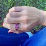 Anillo Corazón Luna la Luna Oro Laminado