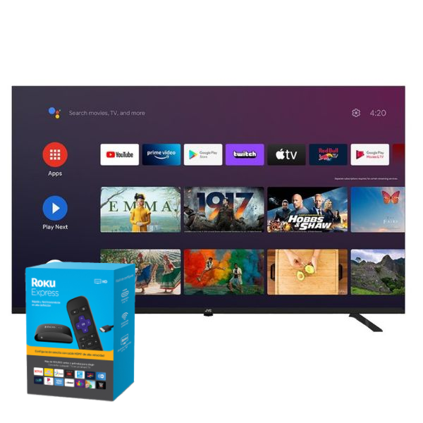 Pantalla JVC 65" 4K UHD Android Smart TV