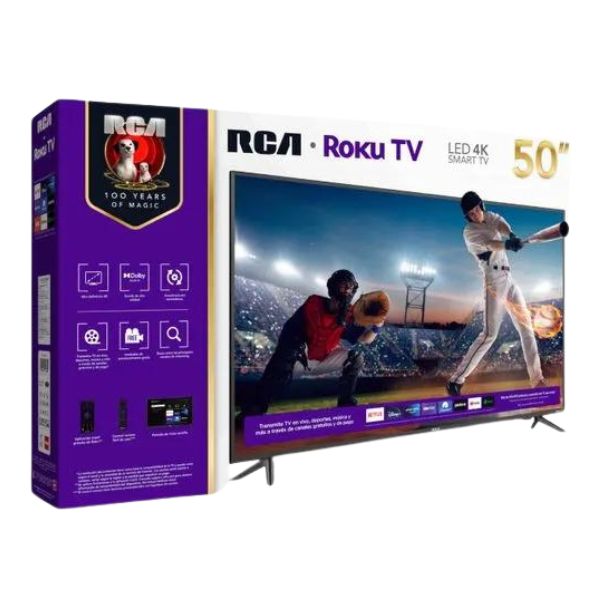 Pantalla RCA 50" con Roku TV UHD 4K, RC50RK