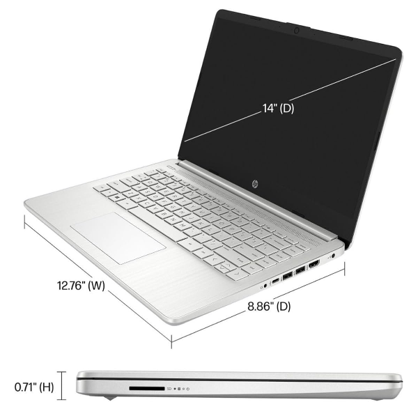 Laptop HP 14" 14-DQ0760DX