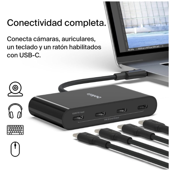 Hub Belkin 4 puertos USB-C