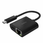 Adaptador Belkin USB-C a Ethernet + Carga, INC001btBK