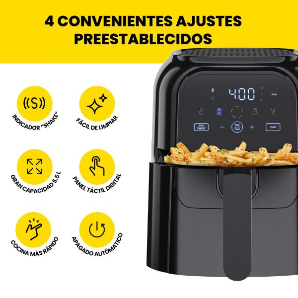 Freidora de Aire Chefman TurboFry 5.5 litros