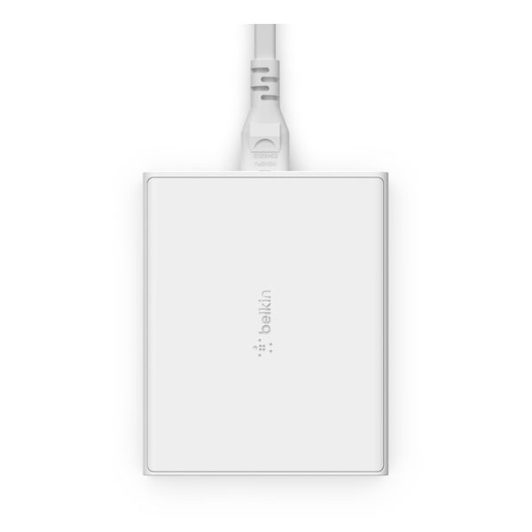 Adaptador de Corriente Belkin 2 puertos USB-C y 2 puertos USB-A, WCH010DQWH