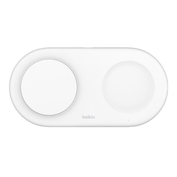 Base de Carga Belkin Inalámbrica Magnética 2 en 1 con Qi2 de 15W