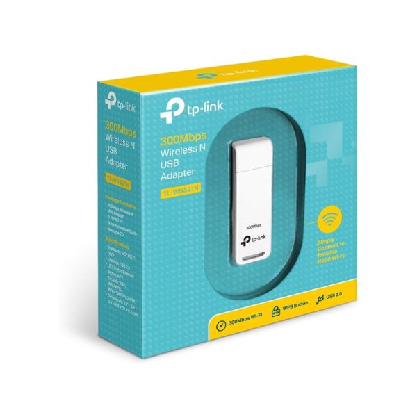 Adaptador TP- Link TL-WN821N Inalámbrico USB N300