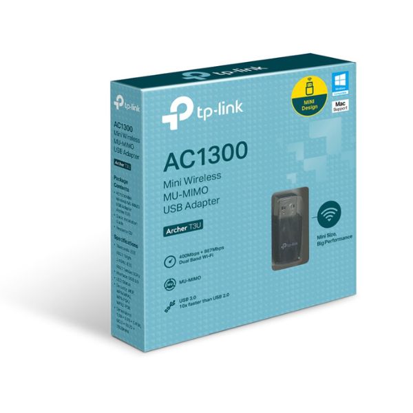 Adaptador TP-Link AC1300 Mini MU-MIMO USB Archer T3U