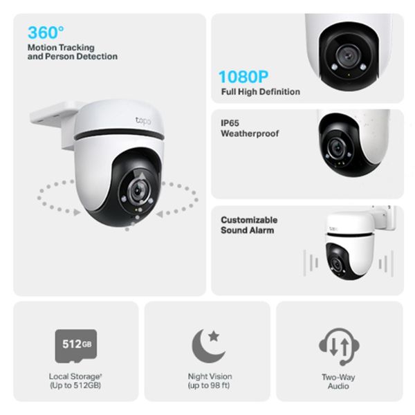 Cámara de Vigilancia TP-Link Tapo C500 Inteligente Wi-Fi de 360º